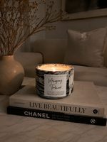 Mahogany Teakwood – Woodsy Luxury Soy Candle in Refillable Concrete Vessel