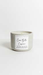 Cocoa Butter Cashmere – Hand-Poured Luxury Soy Candle in Reusable Concrete Vessel