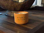 Pumpkin Butter 8 oz | Refillable Concrete Candle | Wooden Wick