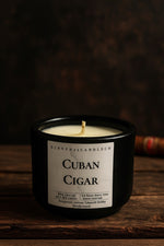 Cuban Cigar – Tobacco & Wood Soy Candle in Reusable Concrete Vessel | Smoky Luxury Home Fragrance