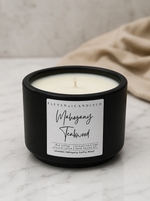Mahogany Teakwood – Woodsy Luxury Soy Candle in Refillable Concrete Vessel