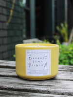 Coconut Lime Verbena Concrete Candle | Fresh Citrus Soy Wax | Refillable Modern Home Fragrance